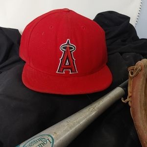 Los angeles angels red baseball cap vintage